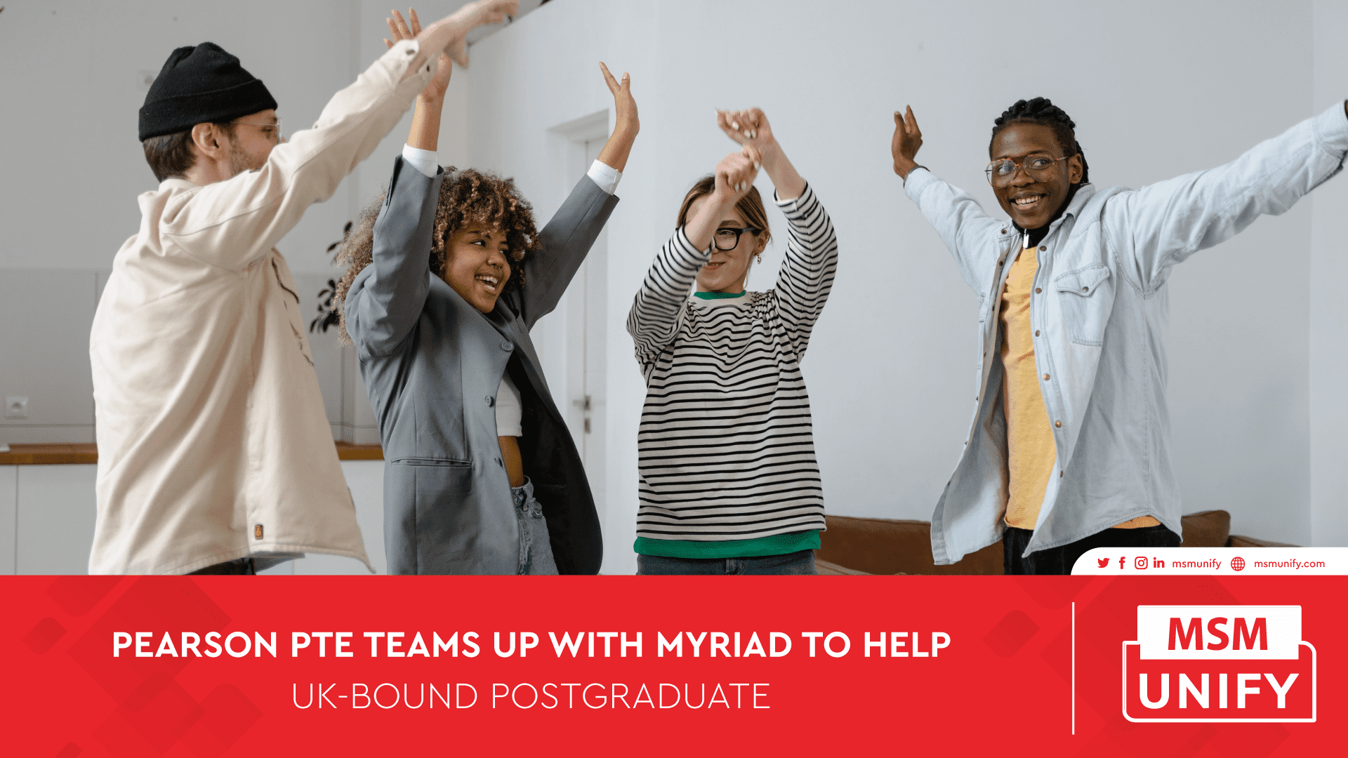 Pearson PTE Teams up with Myriad to Help UK Bound Postgraduate Students