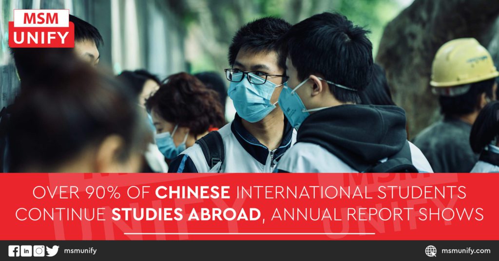 Over 90% of Chinese International Students Continue Studies Abroad, Annual Report Shows