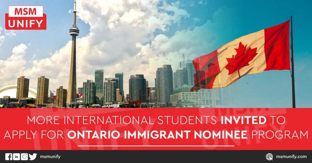 More International Students Invited to Apply For Ontario Immigrant Nominee Program