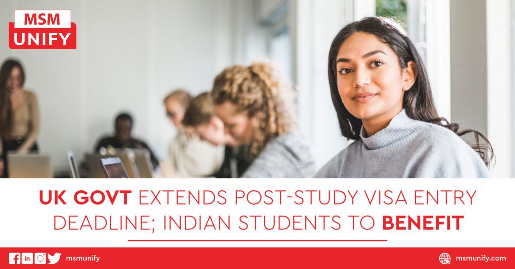 UK Gov’t Extends Post-Study Visa Entry Deadline; Indian Students To Benefit