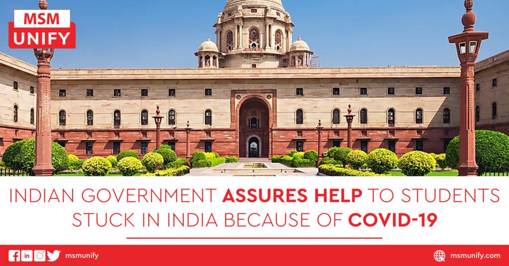 Indian Government Assures Help to Students Stuck in India Because of COVID-19