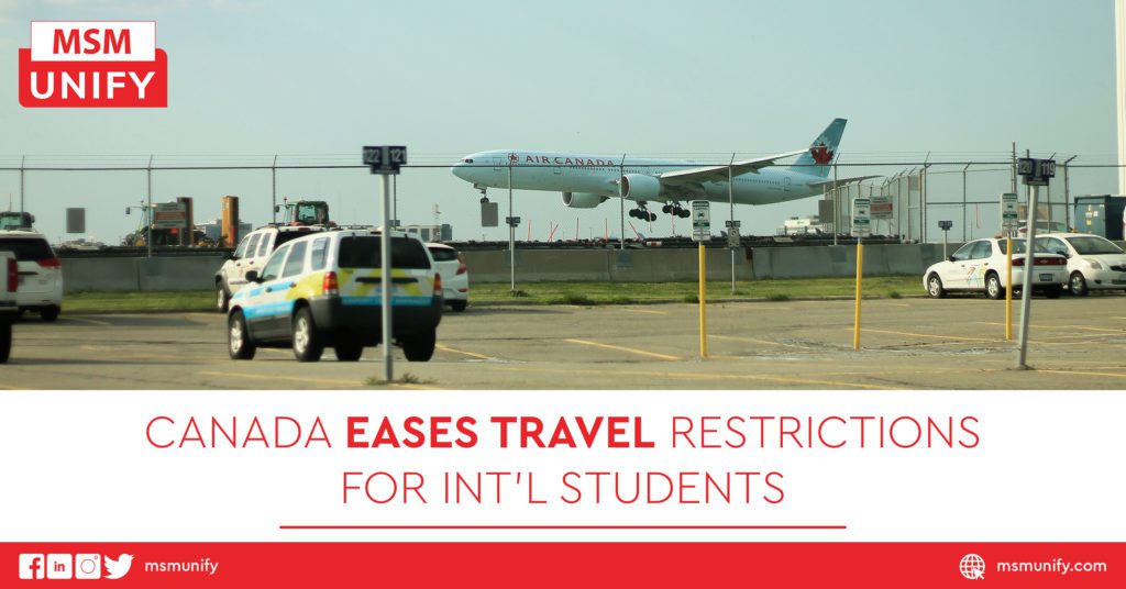 Canada Eases Travel Restrictions for Int’l Students