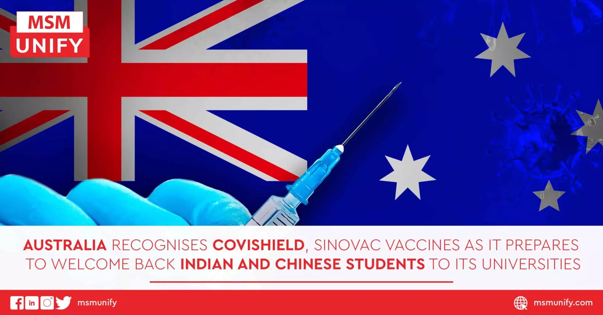 Australia Recognises Covishield Sinovac Vaccines As It Prepares To Welcome Back Indian and Chinese Students To Its Universities scaled 1