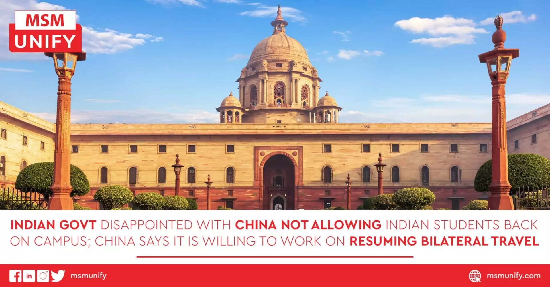 Indian Govt Disappointed With China Not Allowing Indian Students Back On Campus China Says It Is Willing to Work On Resuming Bilateral Travel scaled 1