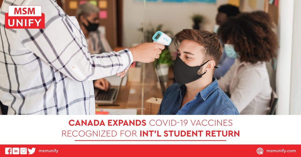 Canada Expands COVID-19 Vaccines Recognized for Int’l Student Return
