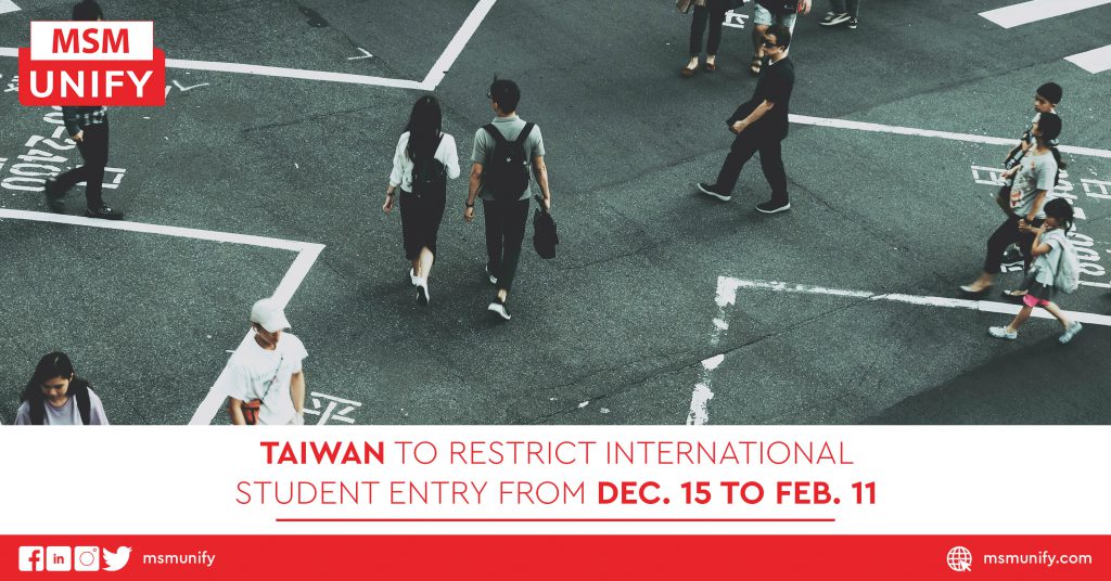 Taiwan To Restrict International Student Entry From Dec. 15 to Feb 11