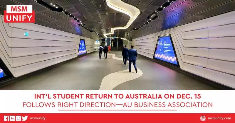 Intl Student Return to Australia On Dec 1