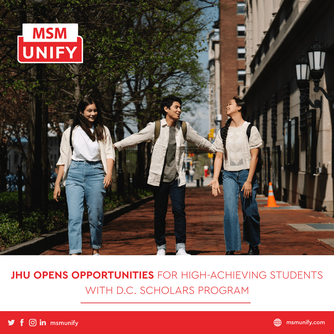 021522 FB MSM Unify JHU Opens Opportunities For High Achieving Students With D.C. Scholars Program