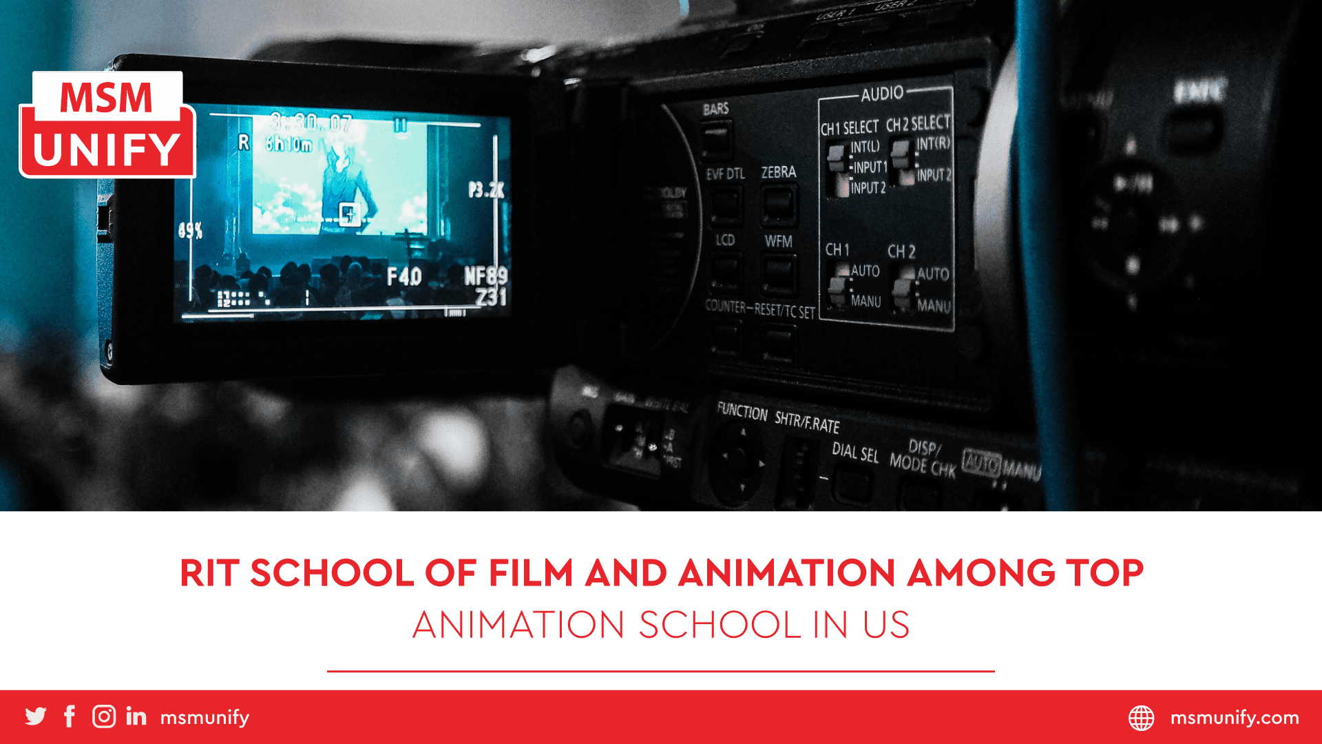 MSM Unify RIT School of Film And Animation Among Top Animation Schools in US min