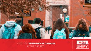Cost of study in Canada after 12th
